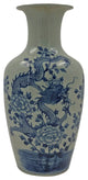 Chinese Blue and White Flared Dragon Vase