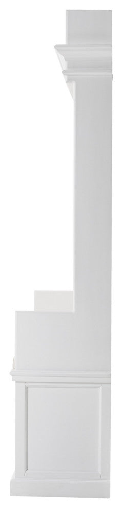 Classic White Entryway Coat Rack and Bench With Baskets