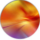 Orange Red Wallpaper Art, Abstract Digital Art Disc Metal Artwork, 11"