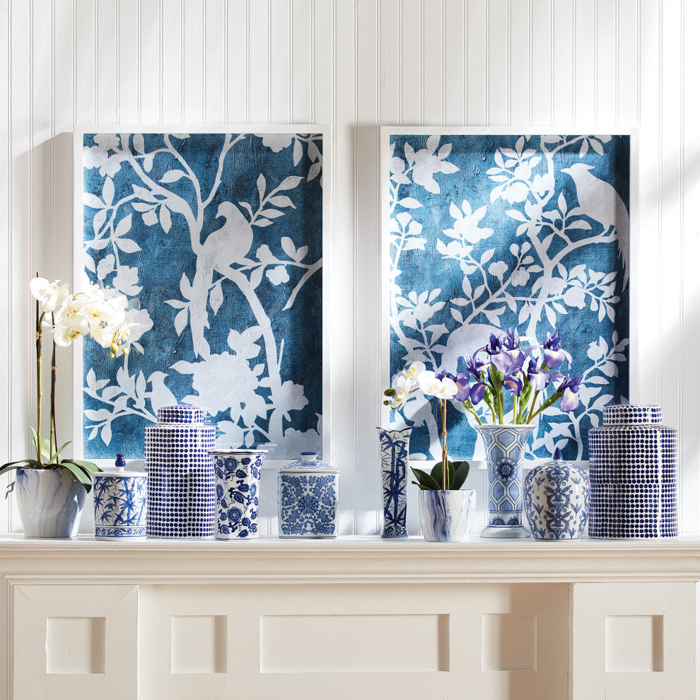 2-Piece Aviary Cyano Print Set