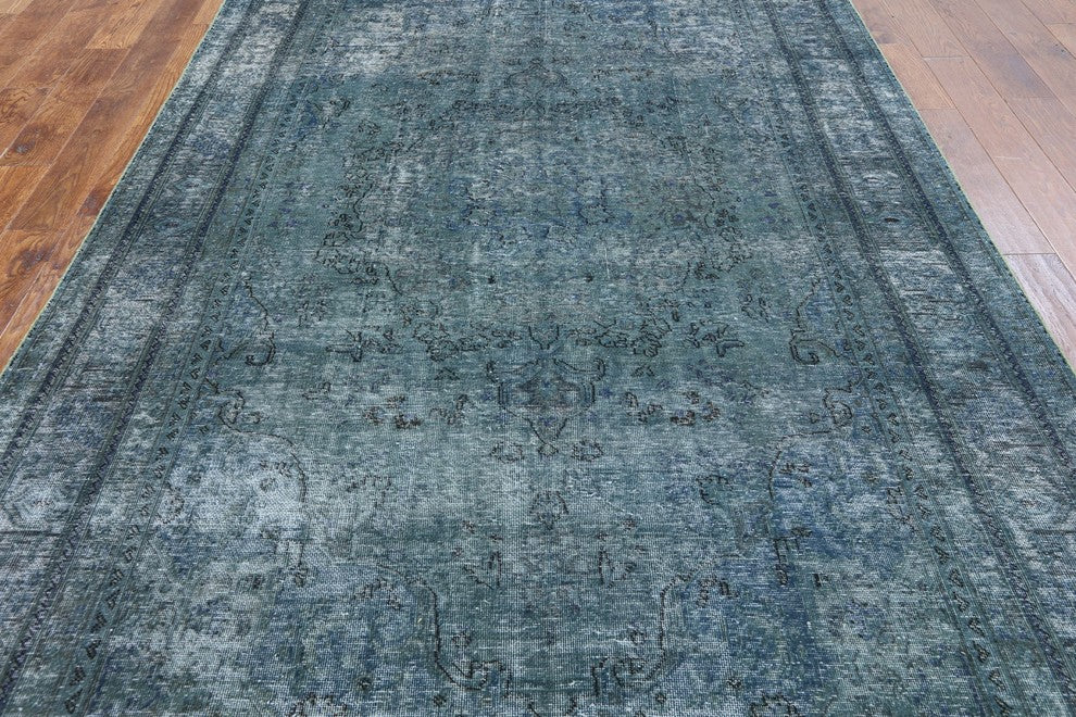 6'x9' Oriental Overdyed Hand Knotted Rug, W2606