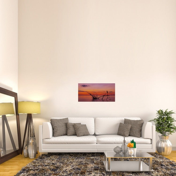 "Quiet Evening" Stretched Canvas Giclee by Verdon, 36x18"
