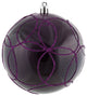 Vickerman N182426D 4" Plum Candy Finish Ornament With Circle Glitter
