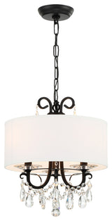 Othello 3 Light Matte Black Mini Chandelier