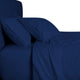 Bamboo 1500 Thread Count Solid Bed Duvet Cover Set, Queen, Navy
