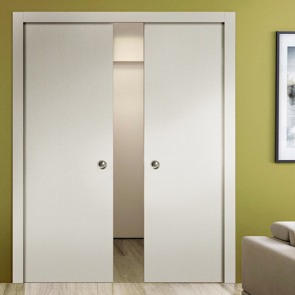 Sliding Double Pocket Closet Doors 64 x 80 | Planum 0010 Patina Antique