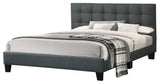 Charcoal Fabric Upholstered Bed, Queen