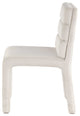 Kai Upholstered Dining Chair, Cream, Velvet, Set of 2