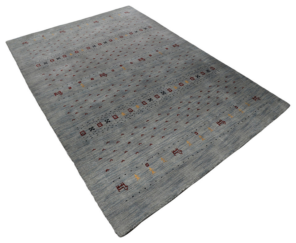 Hand Knotted Loom Wool Area Rug Contemporary, [Rectangle] 8'x10'