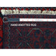 Red Hand Knotted Tribal Design Wool Afghan Khamyab Runner Rug, 2'9"x13'0"