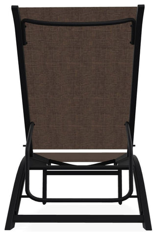 Kendall Sling Stackable Outdoor Chaise Lounge, Mocha/Black