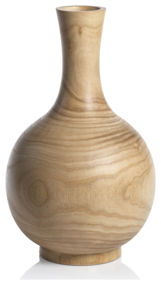 Alicante Paulownia Wood Vase, Small