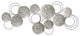 Nearly Natural 7068 4.5x2 Galvanized Embossed Metal Discs Wall Art Decor