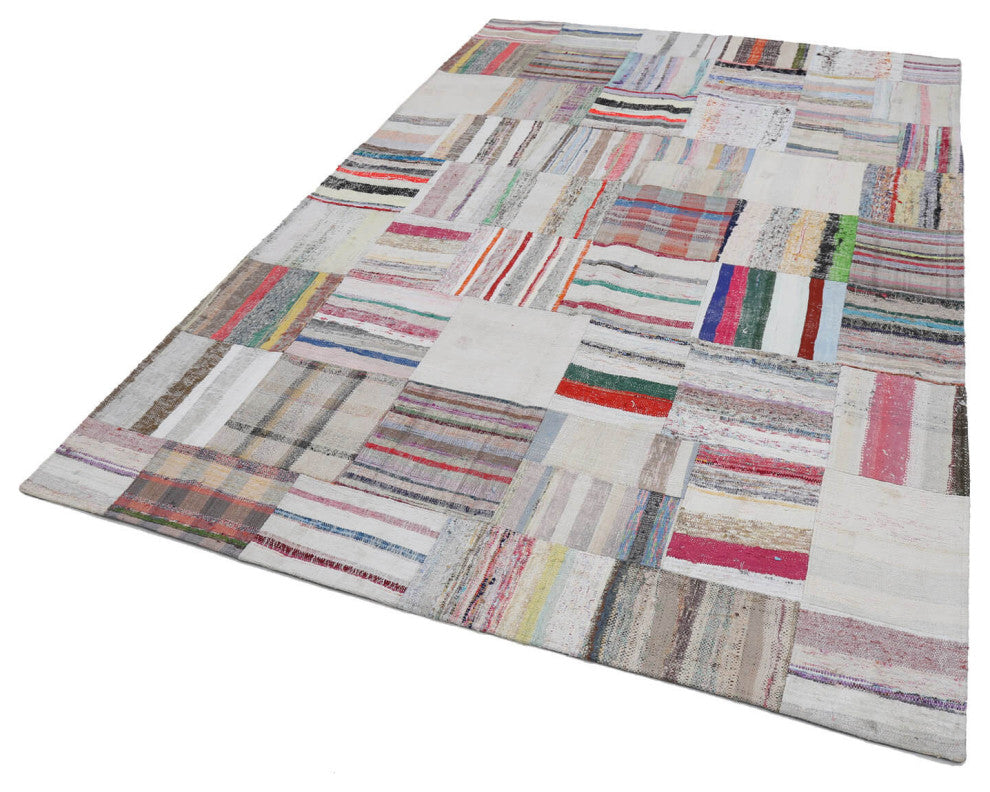 Rug N Carpet - Handmade Oriental 6' 8'' x 10' 0'' Vintage Patchwork Kilim Rug