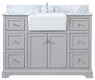 Home Living 22" Farmhouse Grey-Light Bathroom Vanity