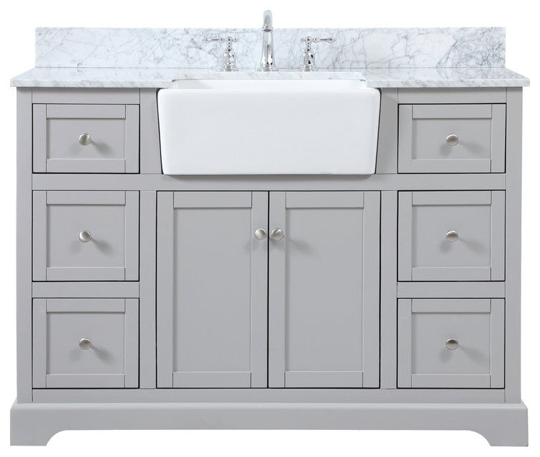Home Living 22" Farmhouse Grey-Light Bathroom Vanity