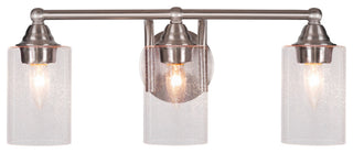 Paramount 3-Light Bath Bar, Brushed Nickel, 4" Clear Bubble