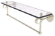 Clearview 22" Glass Shelf and Towel Bar and Groovy Accents, Polished Nickel