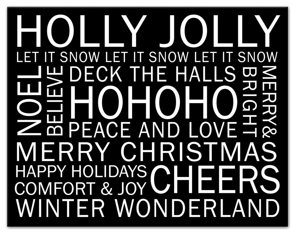 Christmas Sayings 1 11x14 Canvas Wall Art