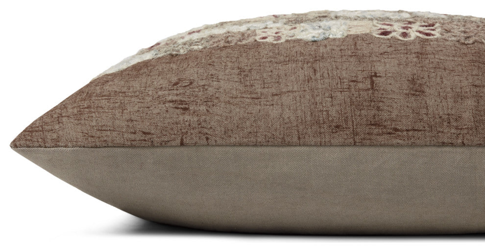 Loloi PLL0003 Taupe / Multi 16" x 26" Cover Only Pillow