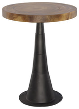 Chuleta Bar Table, Iron Base, Natural