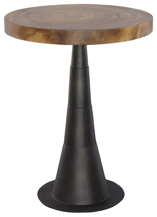 Chuleta Bar Table, Iron Base, Natural