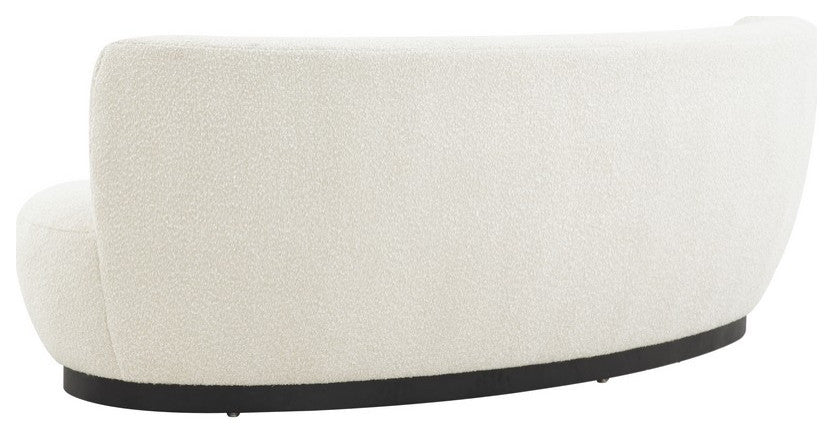 Safavieh Couture Stevie Boucle Curved Back Sofa, Ivory