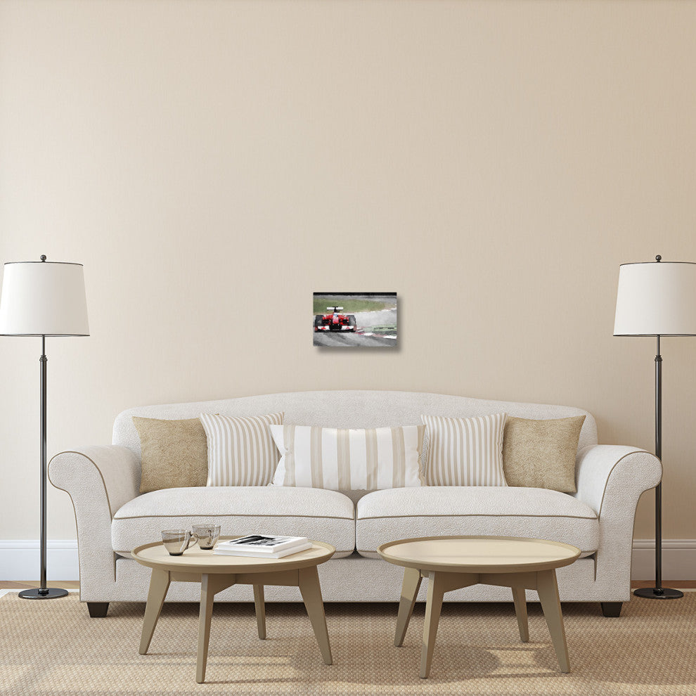 "Ferrari F1 on Track Watercolor" Fine Art Print