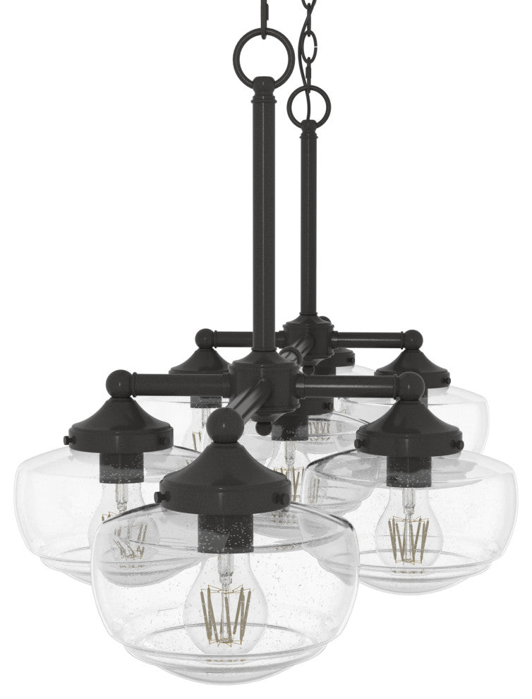 Saddle Creek Noble Bronze, Clear Glass 7-Light Linear Chandelier