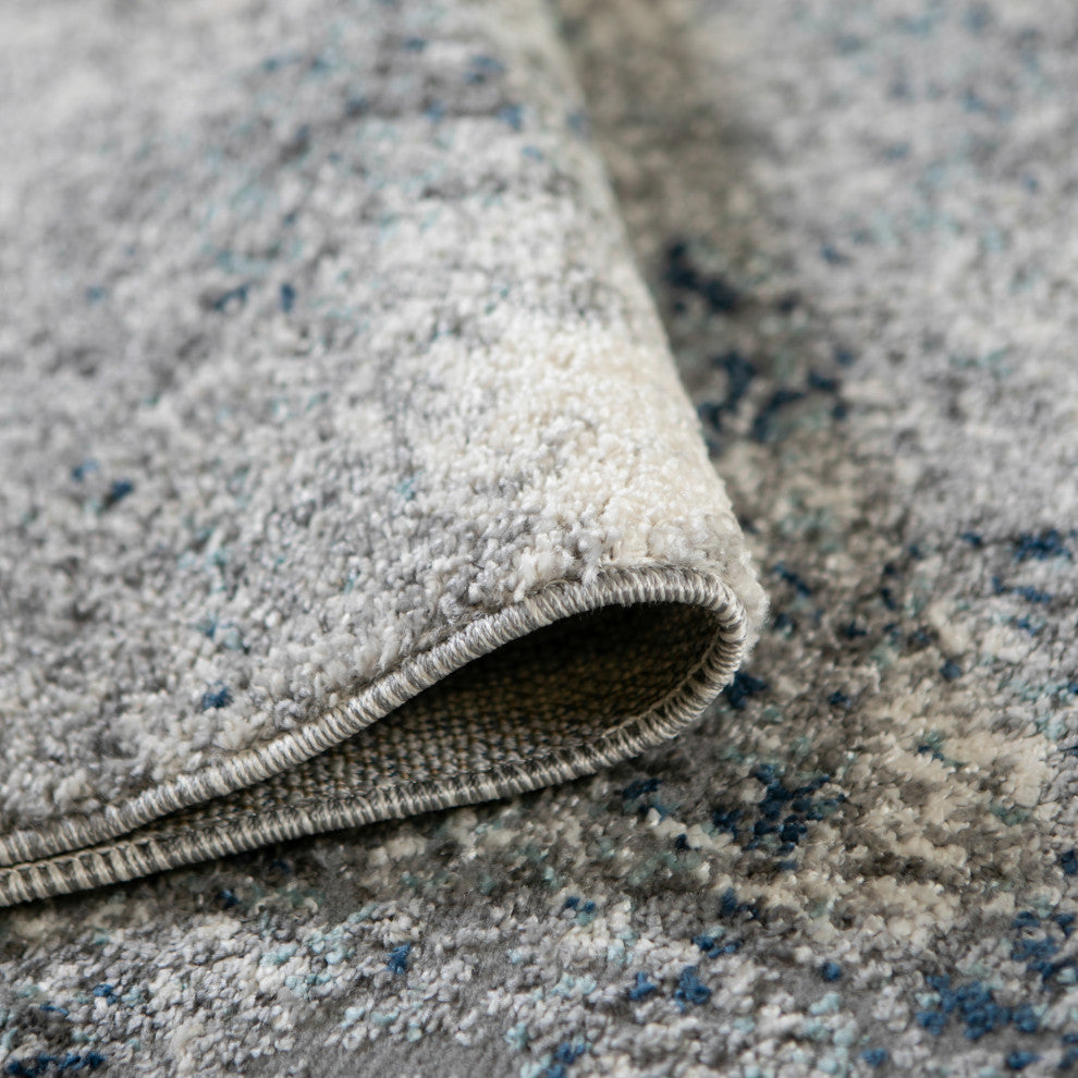 Yasmin Acy Area Rug, Blue, 9' x 13', Abstract