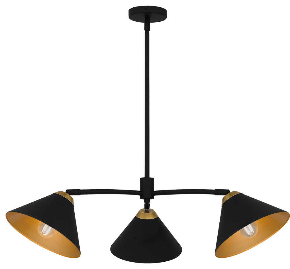 Quoizel ALS5032 Alscott 3 Light 32"W Chandelier - Matte Black