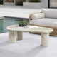 Sassari Finished Concrete Indoor/Outdoor Coffee Table, Travertine Finish