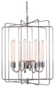Elegant Lighting Lewis Pendant Lamp, 25"x32", Polished Nickel Finish