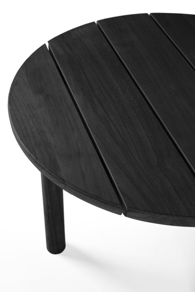 Black Teak Outdoor Coffee Table | Ethnicraft Quatro, 37.5 Inches