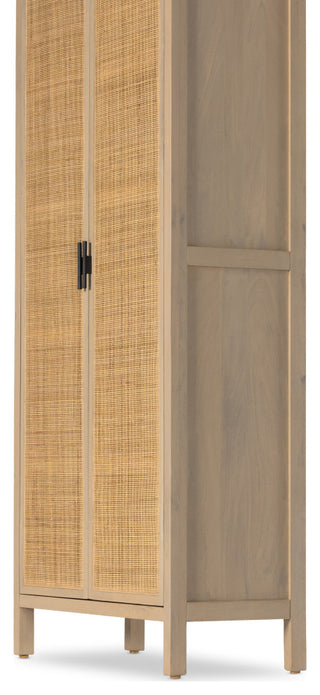 Lifestyle shot in a room; angled full view of the cabinet.