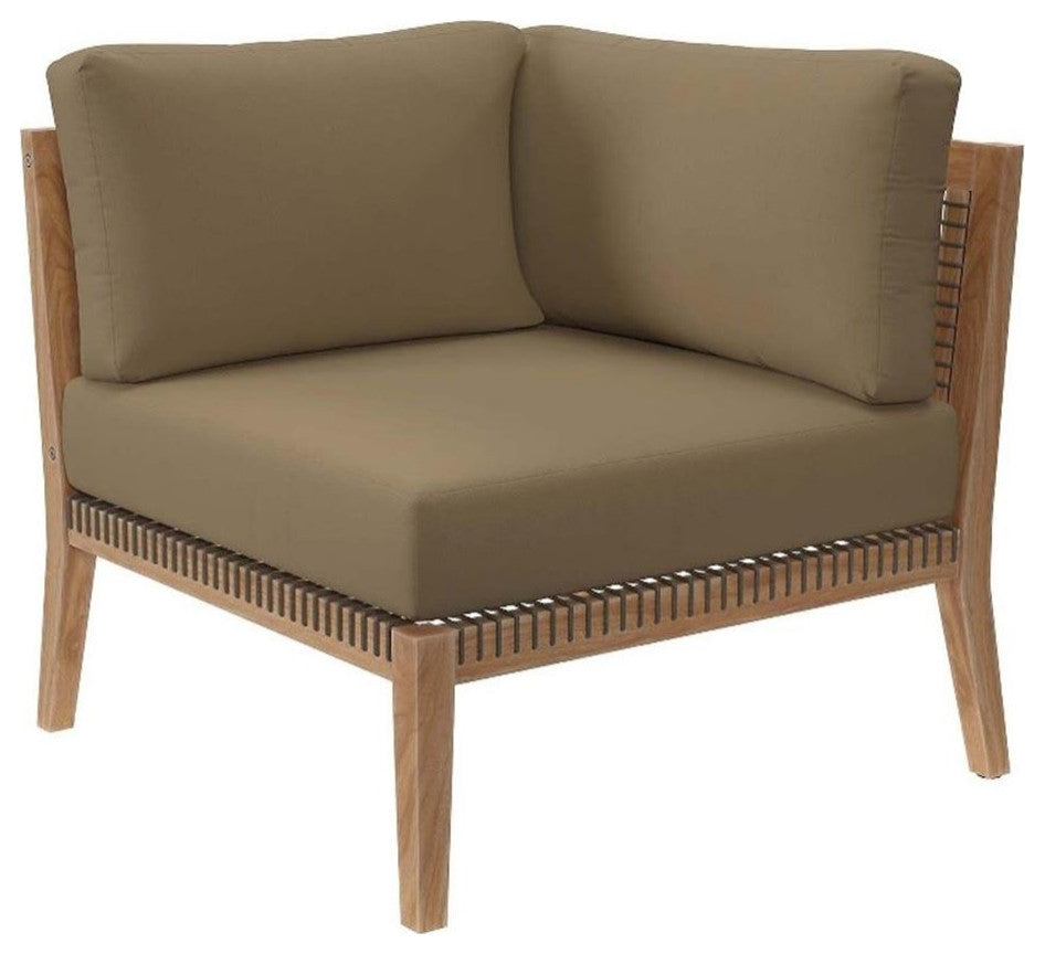 Clearwater Outdoor Patio Teak Wood Corner Chair