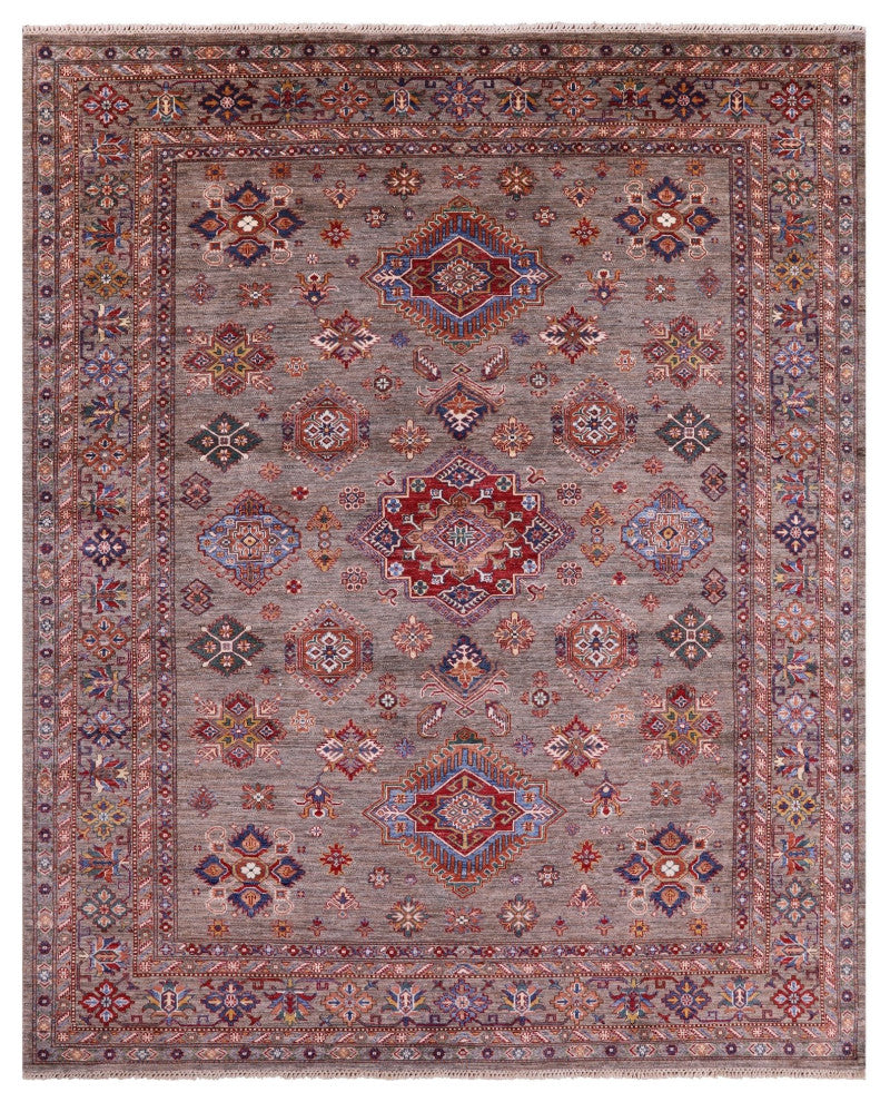 Super Kazak Hand Knotted Wool Rug 8' 2" X 10' 1" Q7693