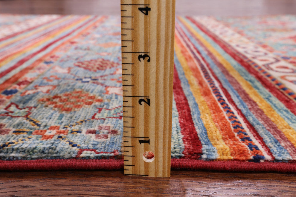 Hand Knotted Khorjin Super Kazak Wool Rug 3' 3" X 4' 8" Q5436