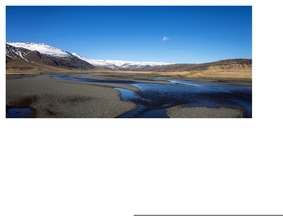 Mountains and Lakes Iceland, Landscape Canvas Art Print, 60"x28"