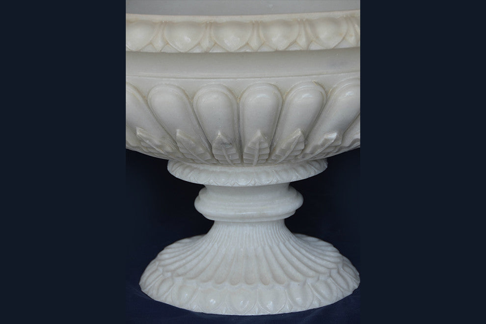 Regency Style Makrana White Marble Planter