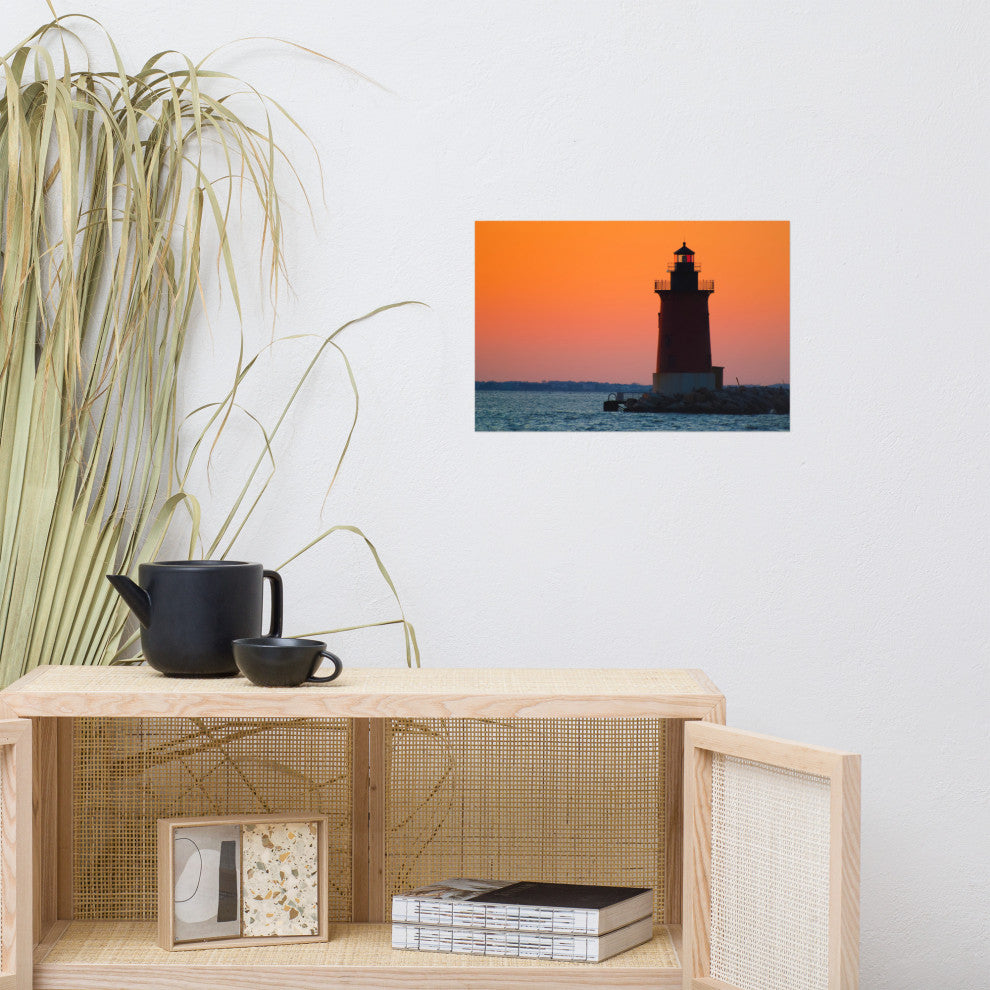 Sunset at Henlopen State Park 3 Landscape Photo Unframed Wall Art Print, 12" X 18"
