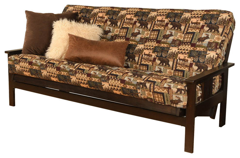 Caleb Frame Futon With Espresso Finish, Peter''s Cabin