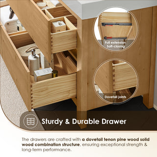 Cascadia Bathroom Vanity, Weathered Fir, 60", With Mirror