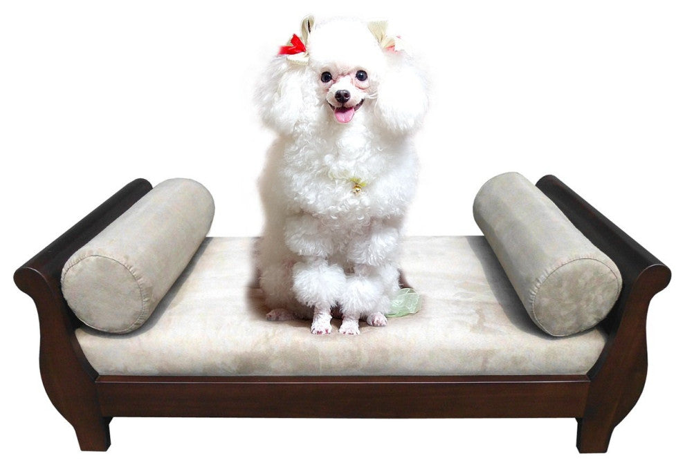 D Art Collection Mahogany Sleigh Pet Bed