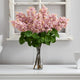 24in. Artificial Lilac Arrangement with Cylinder Glass Vase