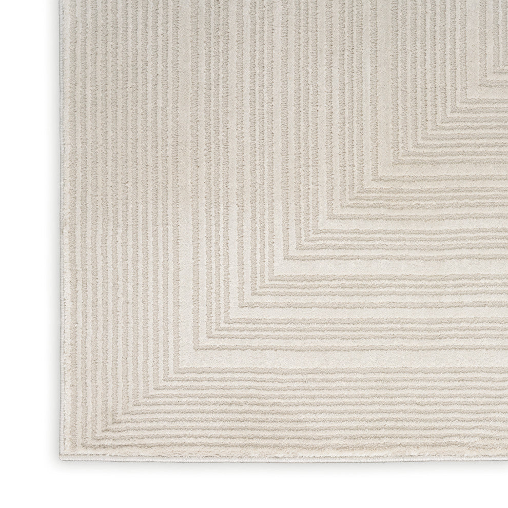 Calvin Klein CK024 Irradiant 2' x 6' Ivory Modern Indoor Rug