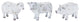 Distressed Farm Animal Figurine, 3-Piece Set