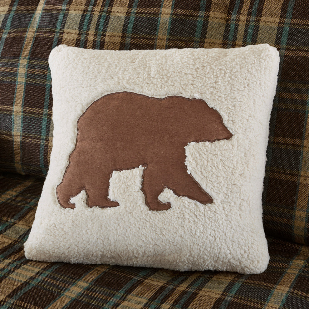 Woolrich Hadley Plaid Cottage Taupe Comforter Set, Terra Brown, Queen