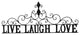 Benzara Live laugh Love Metal Wall Decor, Black