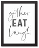 Gather Laugh 11x14 Black Framed Canvas